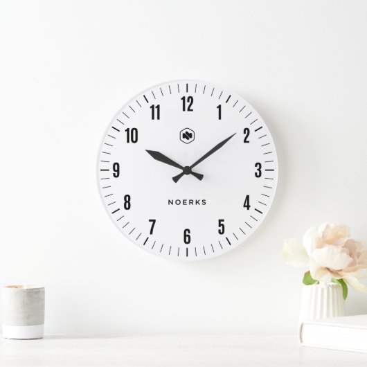 Minimalist White Wall Clock Große Wanduhr (Zuhause)
