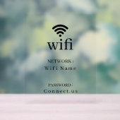Minimalist Wi-Fi Network Password Display Sign Acrylschild (Neutral)