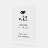 Minimalist Wi-Fi Network Password Display Sign Acrylschild (Winkel)