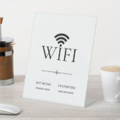 Minimalist Wifi Network Password Sign  Sockelschild (In SItu)