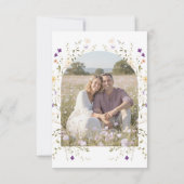 Minimalist Wildflower Botanical Wedding Photo Save The Date (Rückseite)