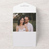 Minimalist Wildflower Botanical wedding QR All In One Einladung (Außenbereich)