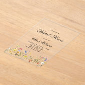 Minimalist Wildflower Bridal Shower Acryleinladungen (Ablage )