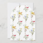 Minimalist Wildflower Bridal Shower Einladung (Rückseite)