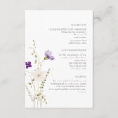 Minimalist Wildflower Romantic Botanical Wedding Begleitkarte (Vorderseite)