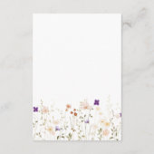 Minimalist Wildflower Romantic Botanical Wedding Begleitkarte (Rückseite)