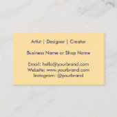 Minimalist Wildflower Seamless Pattern on White  Visitenkarte (Rückseite)