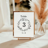 minimalist Wildflower Wreath Folk Rustic Wedding  Einladung