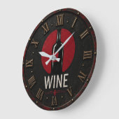 Minimalist Wine Große Wanduhr (Winkel)