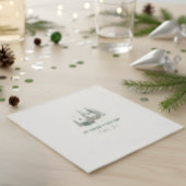 Minimalist Winter "It Takes a Village" baby shower Serviette