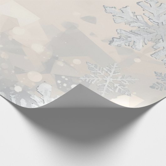 Minimalist Winter Snowflakes Design | Cozy Modern  Geschenkpapier (Ecke)