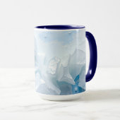 Minimalist Winter Thaw Nature Aesthetic Tasse (VorderseiteRechts)