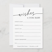 Minimalist Wishes for Baby Card Einladung (Vorderseite)