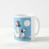 Minimalist Woman and Dog Illustration Kaffeetasse (VorderseiteRechts)