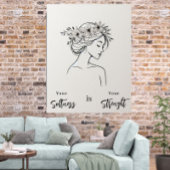 Minimalist Woman Line Art Scandinavian Neutral Poster