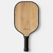 Minimalist Wood Style Personalized Pickleball Schläger (Rückseite)