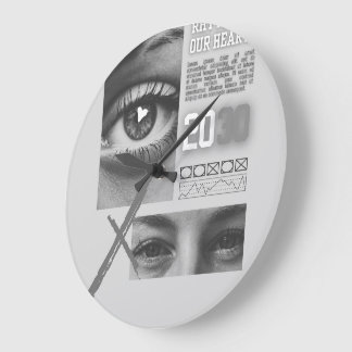 Minimalist Wood Wall Clock – 10" Große Wanduhr