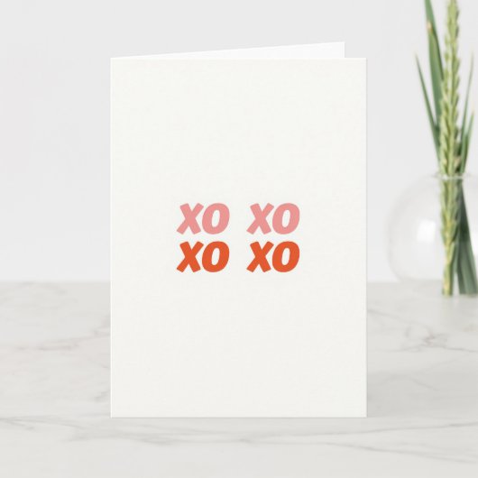 Minimalist Xo Love Card Karte (Vorderseite)