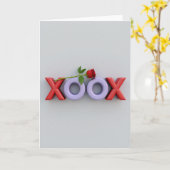 Minimalist Xoxo Love Card Karte (Gelbe Blume)