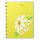 Minimalist Yellow and White Flower Drawing Notizblock (Vorderseite)