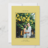 Minimalist Yellow Elegant Wedding Custom Photo Save The Date (Vorderseite)