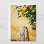 Minimalist Yellow Elegant Wedding Custom Photo Save The Date (Rückseite)
