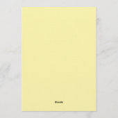 Minimalist Yellow & Sage Green Wedding Invitation Einladung (Rückseite)