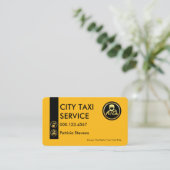 Minimalist Yellow Taxi Driver Tab Visitenkarte (Stehend Vorderseite)