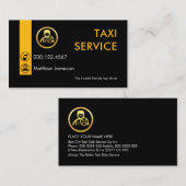 Minimalist Yellow Taxi Driving Tab Visitenkarte (Vorne/Hinten)