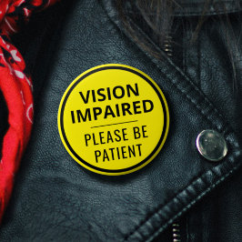 Minimalist Yellow Typography Vision Impaired Button