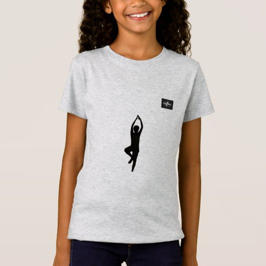  Minimalist Yoga Pose Silhouette T-Shirt (Vorderseite)