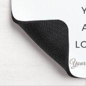 Minimalist You Are Loved Photo Mouse Pad Mousepad (Ecke)