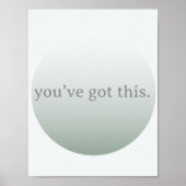 Minimalist “You’ve Got This” Olive Poster (Vorne)