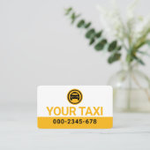 Minimalist Your Yellow Taxi Cab Visitenkarte (Stehend Vorderseite)