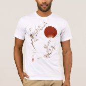 Minimalist Zen Japanese Sun and Plum Branch Design T-Shirt (Vorderseite)