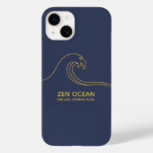 Minimalist Zen Wave | Abstract Ocean Line Case-Mate iPhone Hülle (Rückseite)