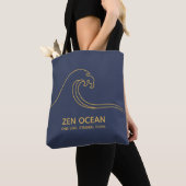 Minimalist Zen Wave - Abstract Ocean Line Tasche (Von Nahem)