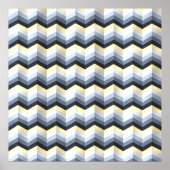 Minimalist Zigzag pattern  Poster (Vorne)