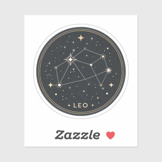 Minimalist Zodiac Constellation Sticker | Elegant (Blatt)