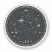 Minimalist Zodiac Constellation Sticker | Elegant (Vorderseite)