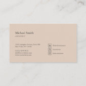minimalista bloques geométricos marrón elegante visitenkarte (Rückseite)