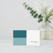 minimalista bloques geométricos turquesa elegante visitenkarte (Stehend Vorderseite)