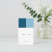 minimalista moderna elegante azul arquitecto visitenkarte (Stehend Vorderseite)