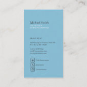 minimalista moderna elegante azul arquitecto visitenkarte (Rückseite)