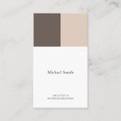 minimalista moderna elegante patrón marrón visitenkarte (Vorderseite)