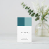 minimalista moderna elegante turquesa arquitecto visitenkarte (Stehend Vorderseite)