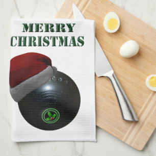 Minimalisten Bowls Frohe Weihnachten, Geschirrtuch