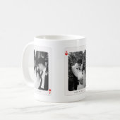 Minimalistic Ace of Hearts Couple 3-Photos Custom Kaffeetasse (Vorderseite Links)