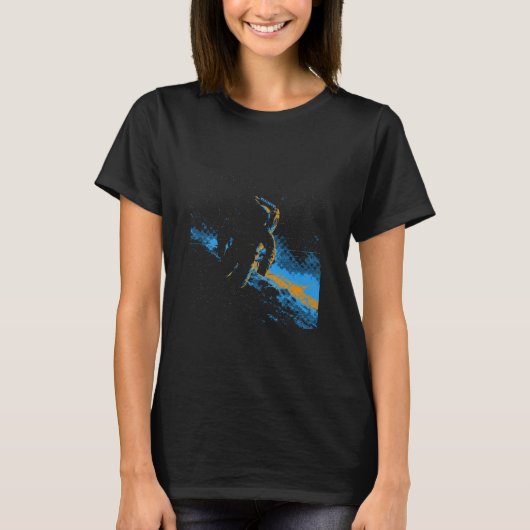 Minimalistic Astronaut in Space Astronomy Planets T-Shirt (Vorderseite)