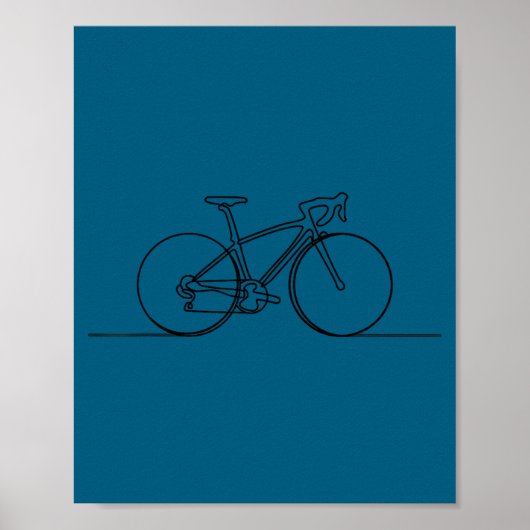 Minimalistic Bicycle Cycling,bike Rider Mountainbi Poster (Vorne)